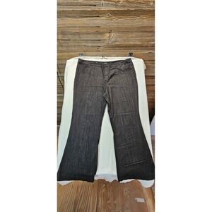 ana A New Approach Woman Dark Wash Trouser Jeans Plus Size 22W Wide Leg Stretch